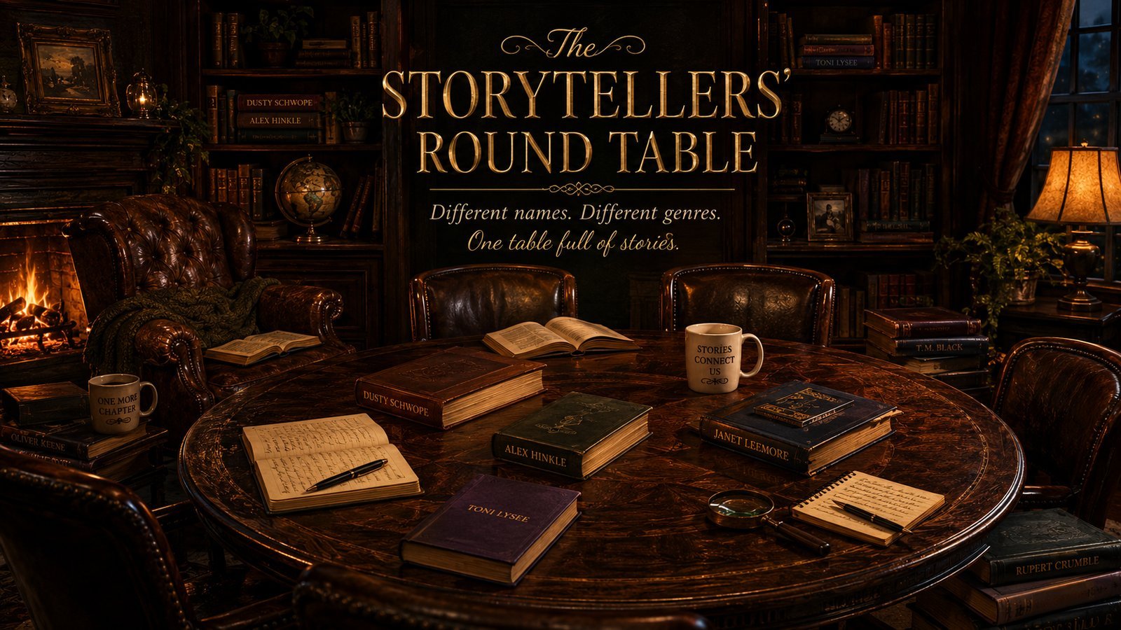 The Storytellers' Round Table — Different names. Different genres. One table full of stories.