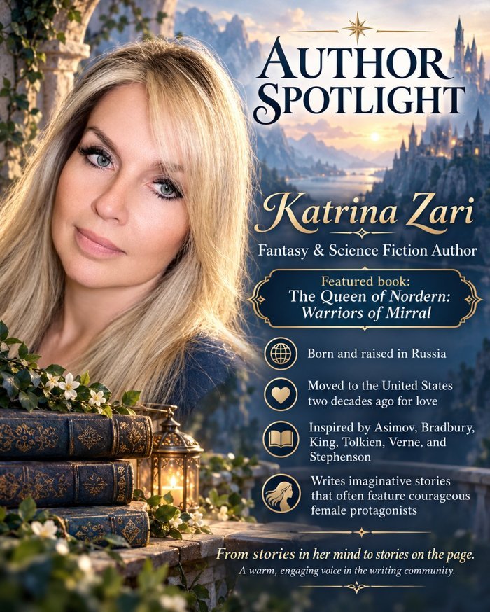 Author Spotlight: Katrina Zari — The Queen of Nordern: Warriors of Mirral